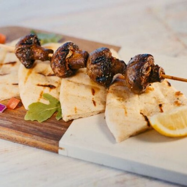 Individual Mushroom Skewer.