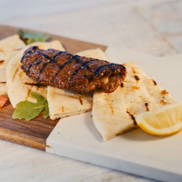 Stuffed Bifteki a la carte.
